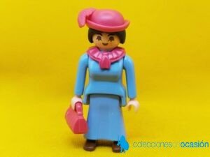 Playmobil Mujer victoriana con vestido azul, mujer vintage 1900