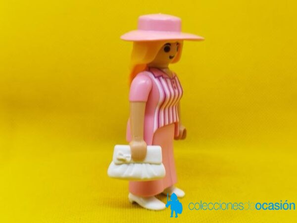 Playmobil Mujer victoriana con vestido rosa, señora vintage - Imagen 2