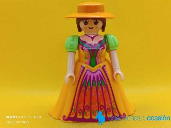 Playmobil Mujer vintage con hombreras verdes