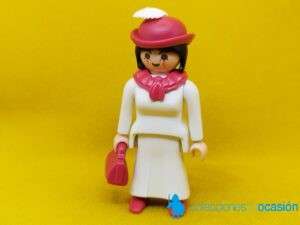 Playmobil Mujer vintage, señora victoriana con vestido blanco