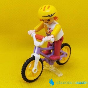 Playmobil Niña con bici, ciclista, niña city