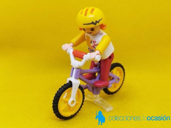 Playmobil Niña con bici, ciclista, niña city