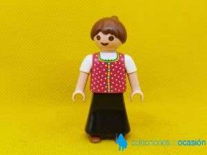 Playmobil Niña pastora, niña aldeana medieval, figura para Belén
