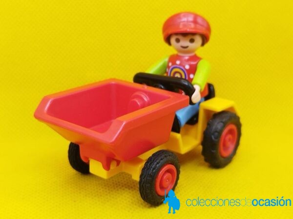 Playmobil Niño con dumper, niño con volquete
