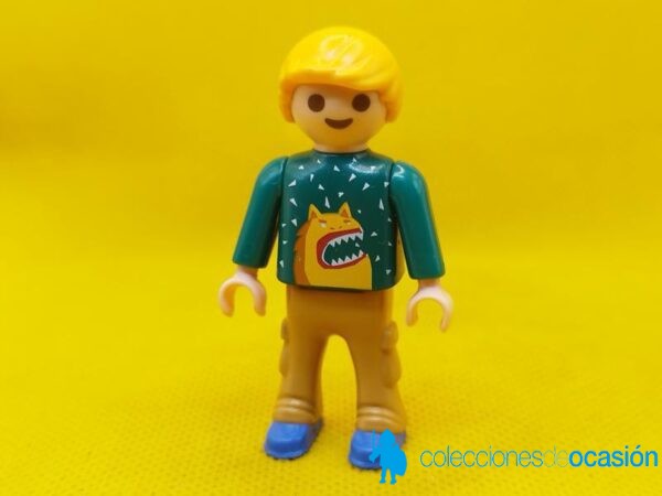 Playmobil Niño con monstruo en la camiseta, niño city