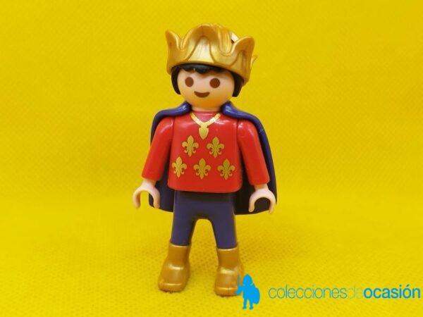 Playmobil Niño medieval, príncipe con corona y capa