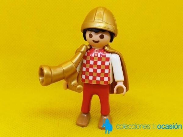 Playmobil Niño vikingo con cuerno y capa