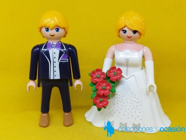 Playmobil Novios con ramo de flores rojas, recién casados