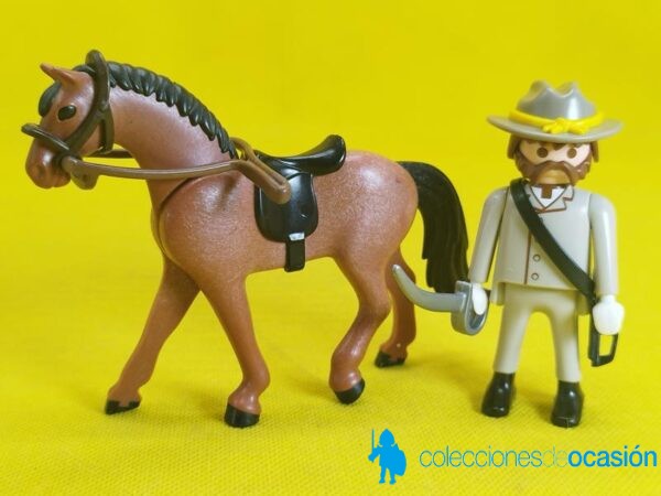 Playmobil Oficial confederado con caballo, soldado sudista - Imagen 5