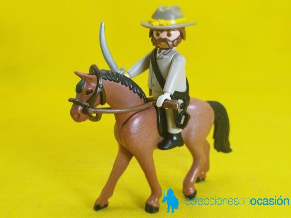 Playmobil Oficial confederado con caballo, soldado sudista - Imagen 2