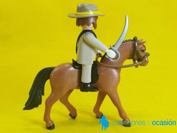 Playmobil Oficial confederado con caballo, soldado sudista - Imagen 3
