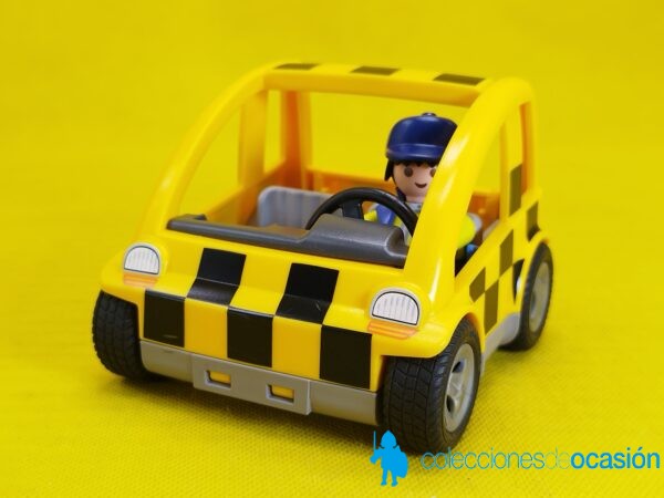 Playmobil Operario de aeropuerto con coche de señalización