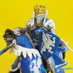 Papo rey a caballo con lanza de torneo