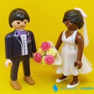 Playmobil Pareja de novios, recien casados con velo largo