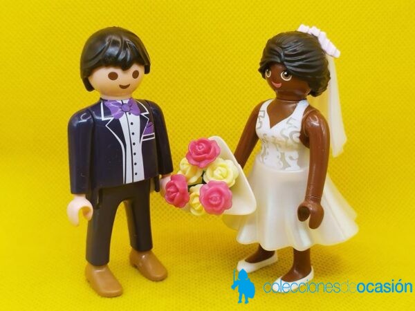 Playmobil Pareja de novios, recien casados con velo largo
