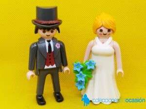 Playmobil Pareja de novios, recién casados con flores