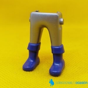 Playmobil Piernas medievales plateadas con botas azules