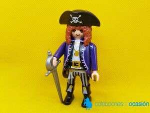 Playmobil Pirata con espada, corsario con pelo largo