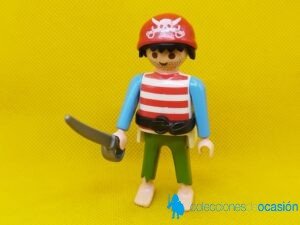 Playmobil Pirata con pañuelo rojo, pirata descalzo