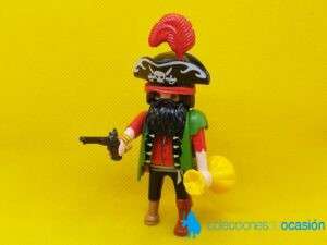 Playmobil Pirata con pata de palo y casaca verde,corsario