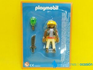 Playmobil Pirata negro con calavera verde, colección planeta