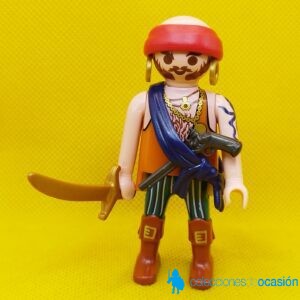 Playmobil Pirata tatuado con pañuelo rojo