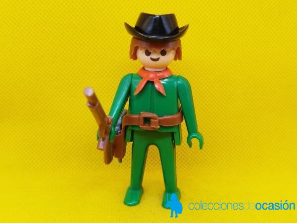 Playmobil Pistolero con pañuelo rojo, vaquero de manos fijas, click