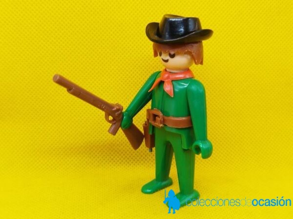 Playmobil Pistolero con pañuelo rojo, vaquero de manos fijas, click - Imagen 2