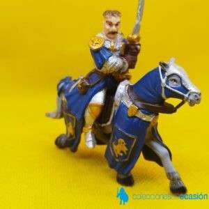 Plastoy miniatura caballero a caballo con espada