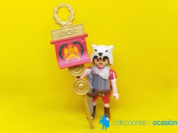 Playmobil Portaestandarte romano con cabeza de oso