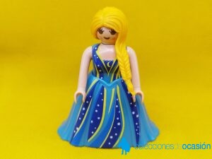 Playmobil Princesa con vestido azul, hada con trenza larga