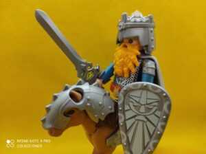 Playmobil Rey enano con poni acorazado