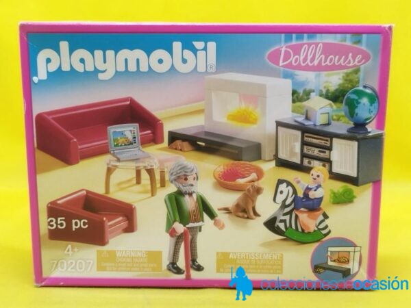 Playmobil Salón con abuelo y bebé REF 70207
