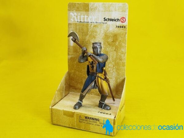Schleich caballero medieval con hacha REF 70003 - Imagen 2