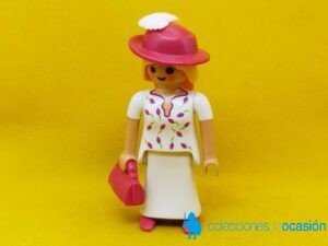 Playmobil Señora de serie rosa, mujer vintage