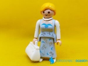 Playmobil Señora victoriana con bolso blanco, mujer vintage