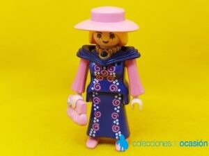 Playmobil Señora victoriana con vestido de flores y complementos rosas