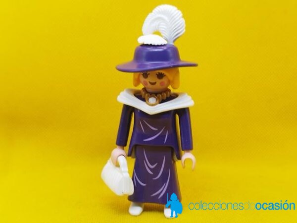 Playmobil Señora vintage con bolso blanco, mujer victoriana