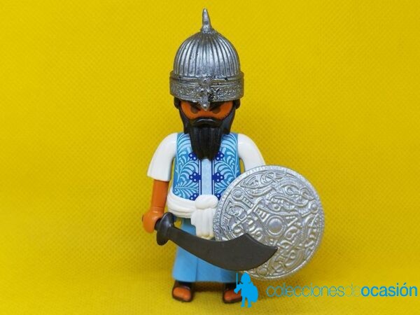 Playmobil Soldado árabe, guerrero moro con casco y escudo custom