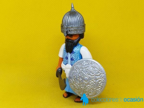 Playmobil Soldado árabe, guerrero moro con casco y escudo custom - Imagen 2