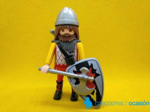 Playmobil Soldado del reino del dragón rojo, bárbaro