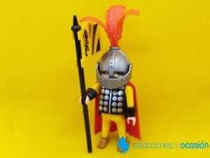 Playmobil Soldado medieval con estandarte del reino de los leones