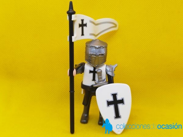 Playmobil Templario con estandarte, Teutón con casco custom