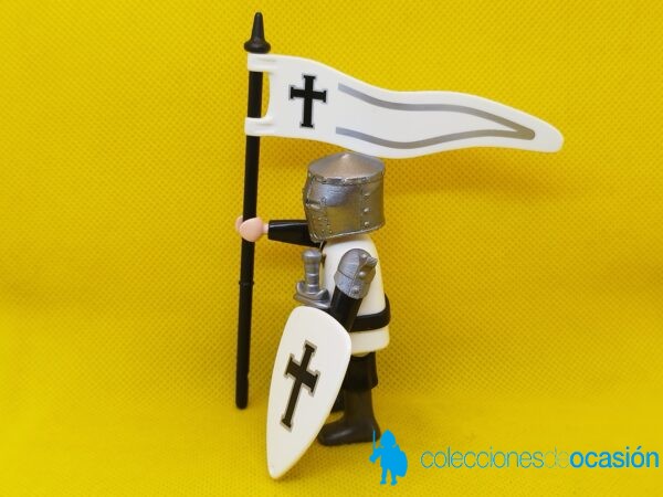 Playmobil Templario con estandarte, Teutón con casco custom - Imagen 3