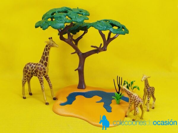 Playmobil Tramo de rio con jirafas, diorama