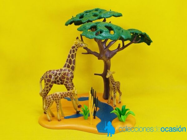 Playmobil Tramo de rio con jirafas, diorama - Imagen 2