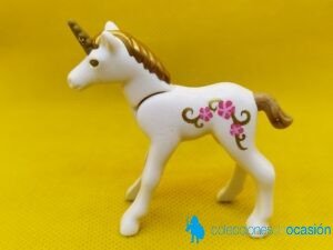Playmobil Unicornio pequeño tatuado con cuerno dorado