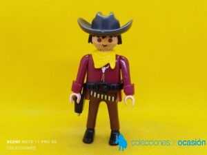 Playmobil Vaquero, cowboy con pistola plateada