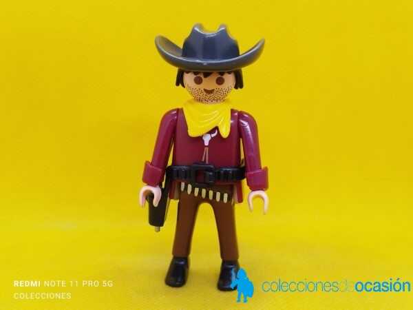 Playmobil Vaquero, cowboy con pistola plateada