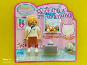 Playmobil Veterinaria con gato herido en blister cerrado